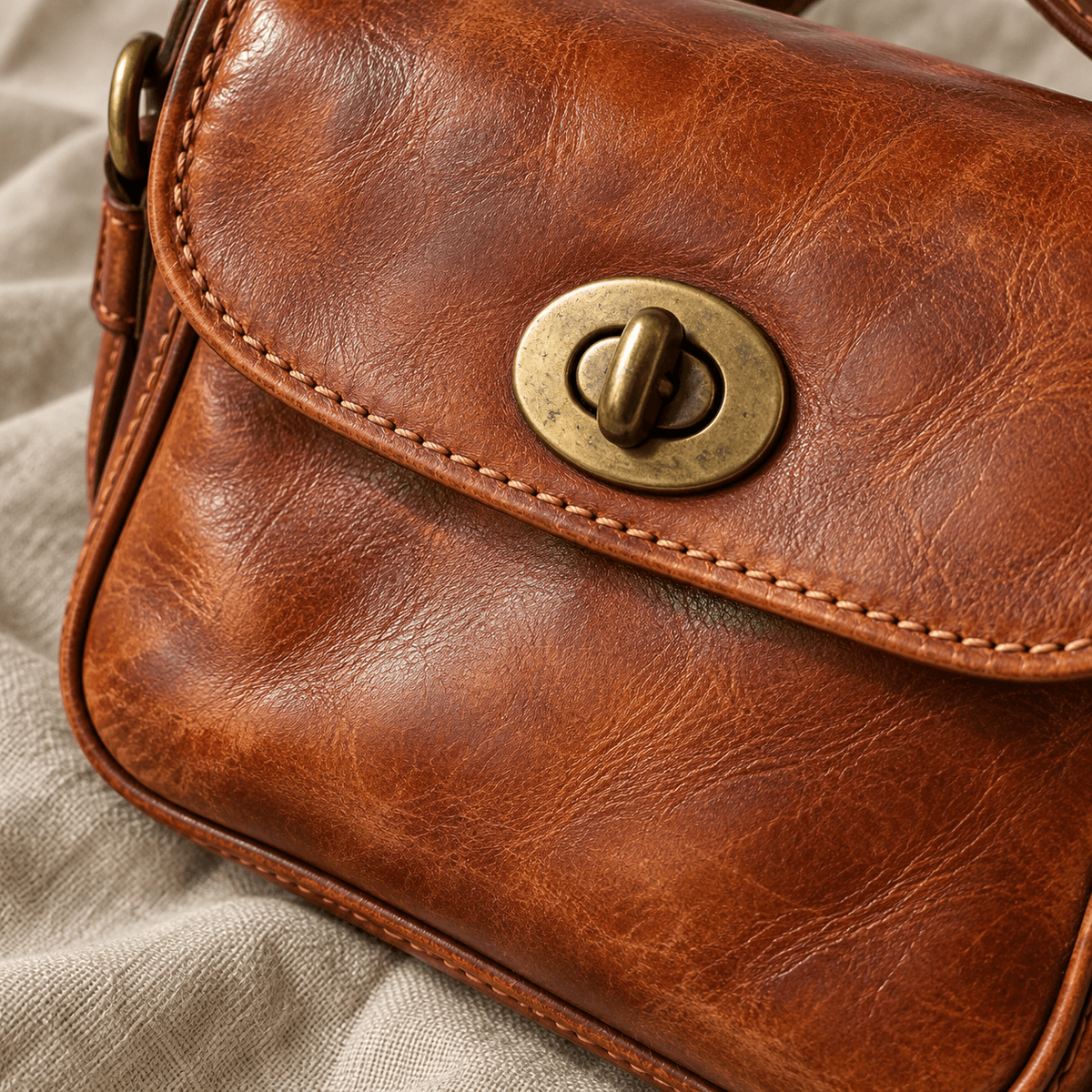 Illustrative close-up of leather grain